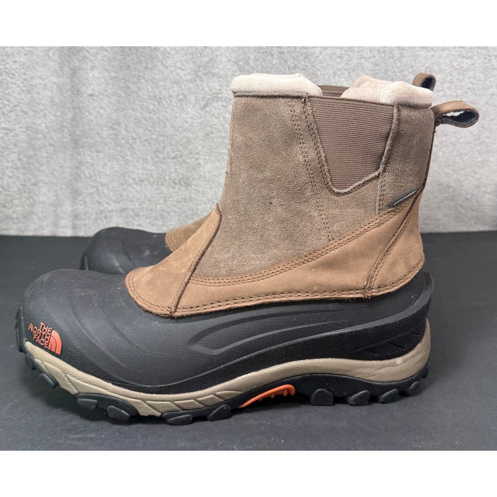 The North Face Chilkat II Pull-On Boots Mens 8.5 Brown Waterproof Heatseeker